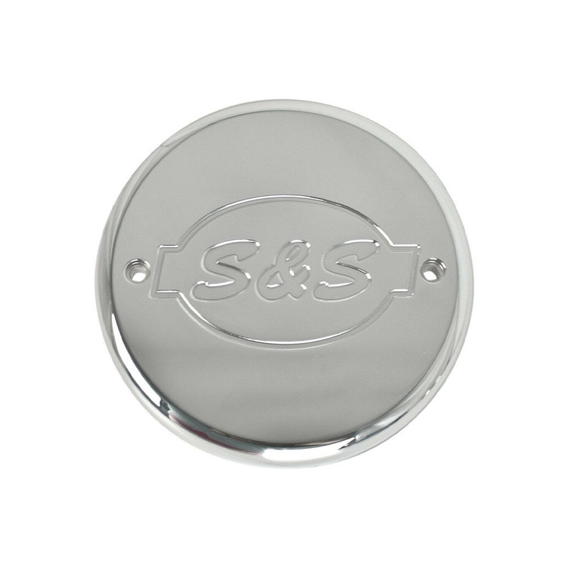 S&S Cycle Logo Air Filter Cover – Chrome. Fit Indian 2014up.