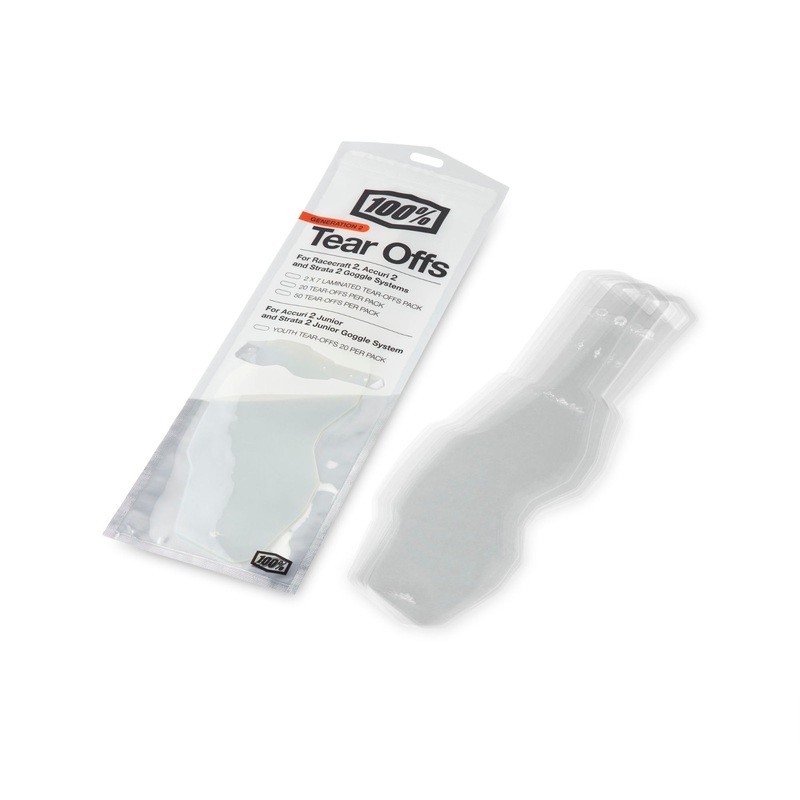 100% Accuri 2 / Strata 2 Youth Standard Tear-Off’s – Pack Of 20