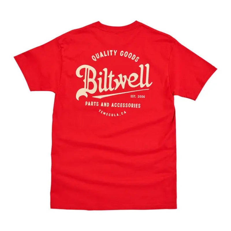 Biltwell Quality Goods Pocket T-Shirt Bright Red
