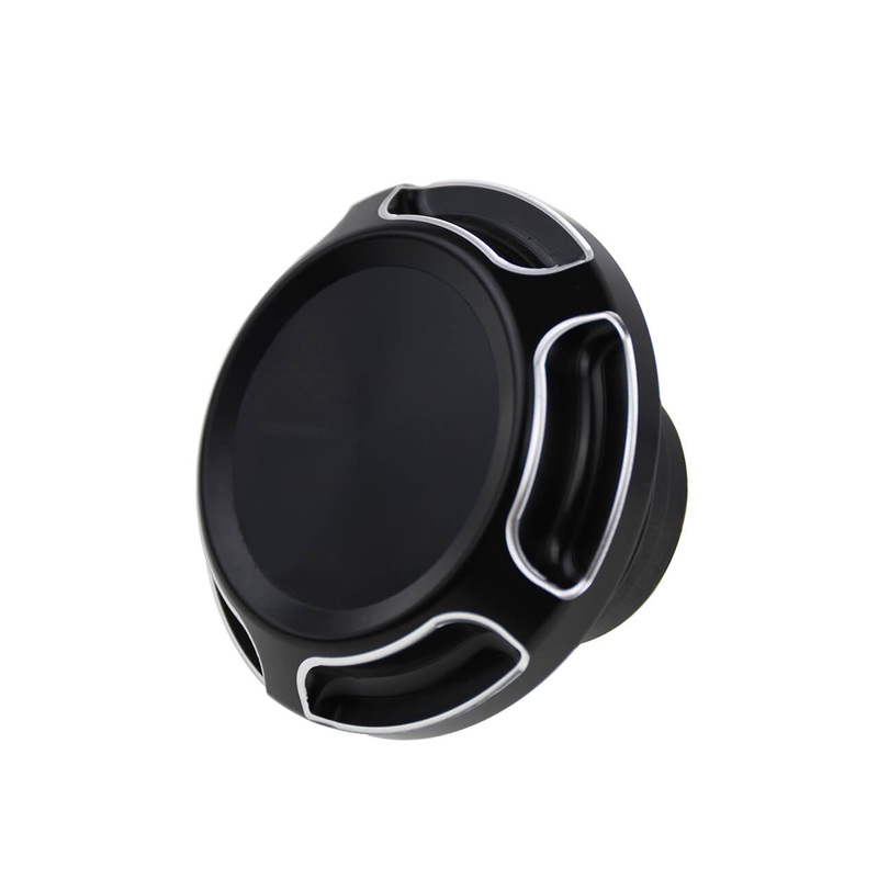 Fuel Gas Cap Tank Cover Fit Sportster XL Dyna Touring Softail All Black