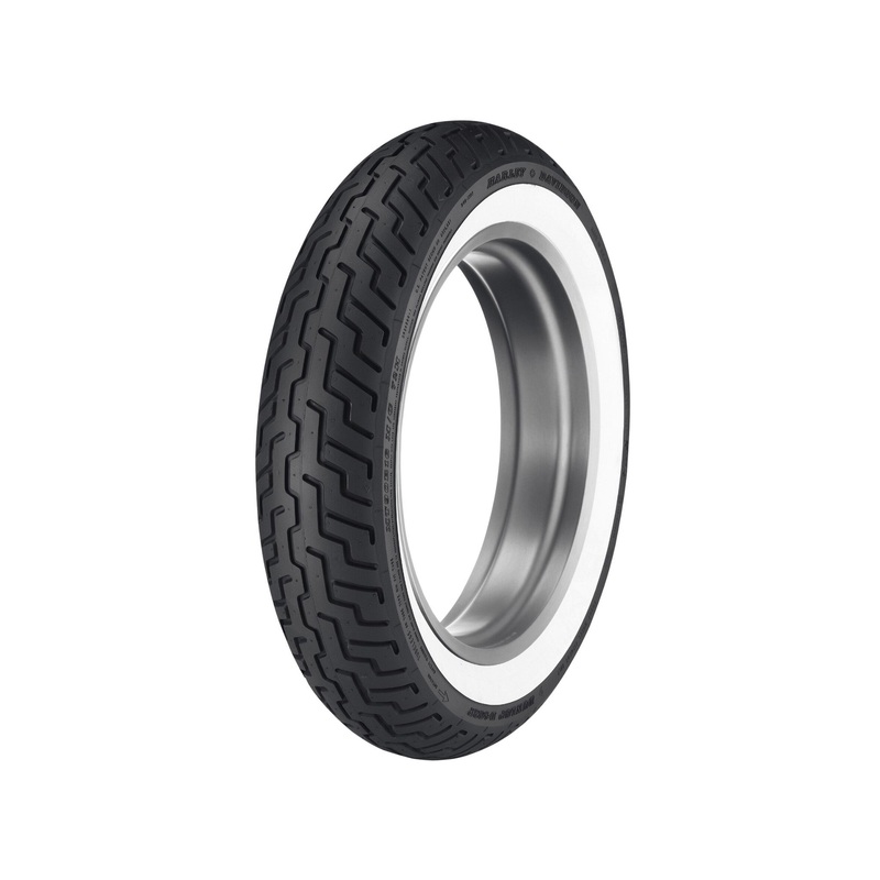 Harley Davidson 43119-92A Dunlop Tire Series- D402 MT90B16 Wide Whitewall – 16 in. Rear TIRE,RR/WIDE/W-W/CO-BRAND
