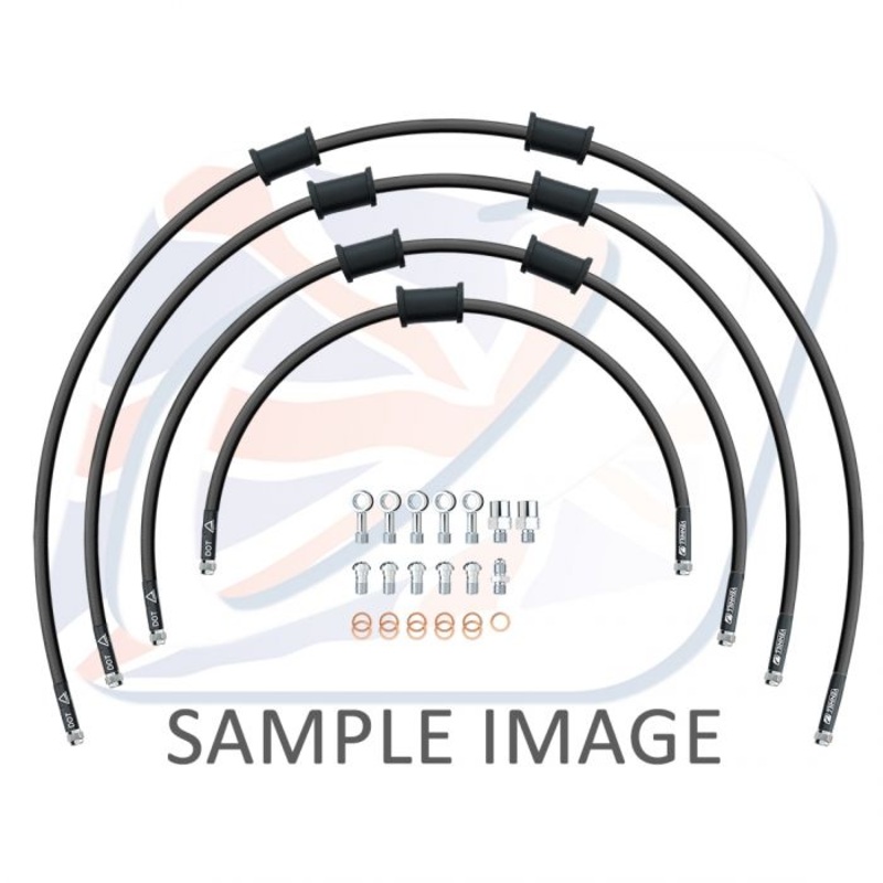 Suzuki Front brake4 Hose kit Chrome SUZ-10022F-CL
