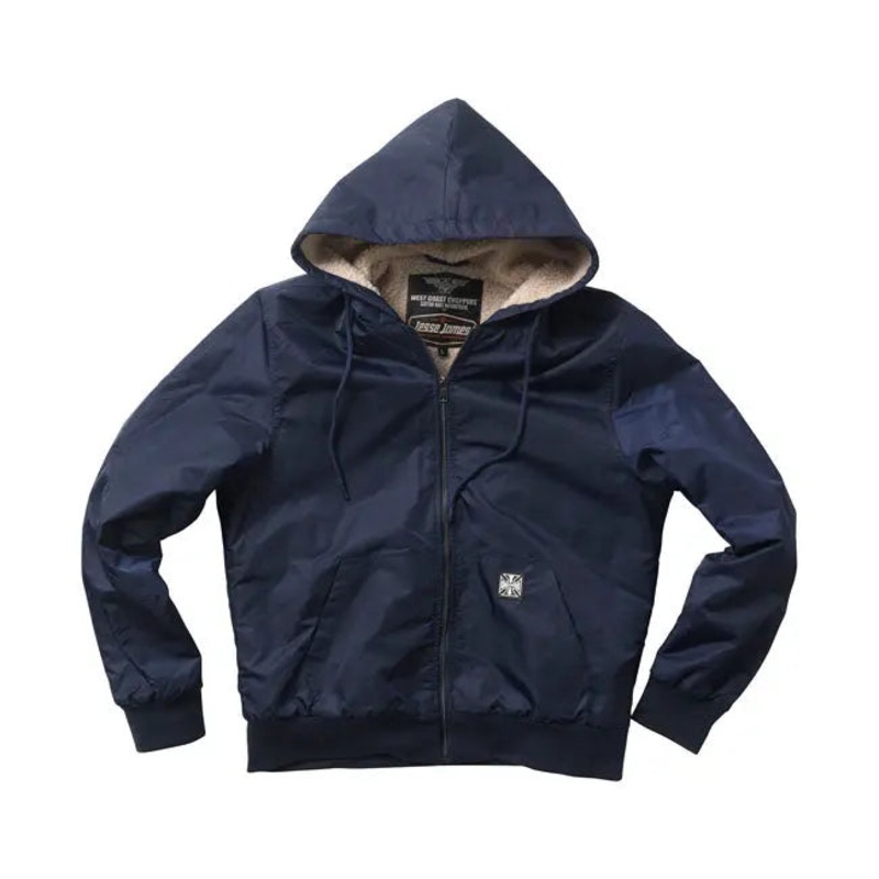 West Coast Choppers BFU Sherpa Nylon Jacket Navy Blue