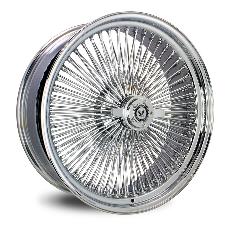 4PCS LUXOR 22X8 WIRE WHEELS CHROME