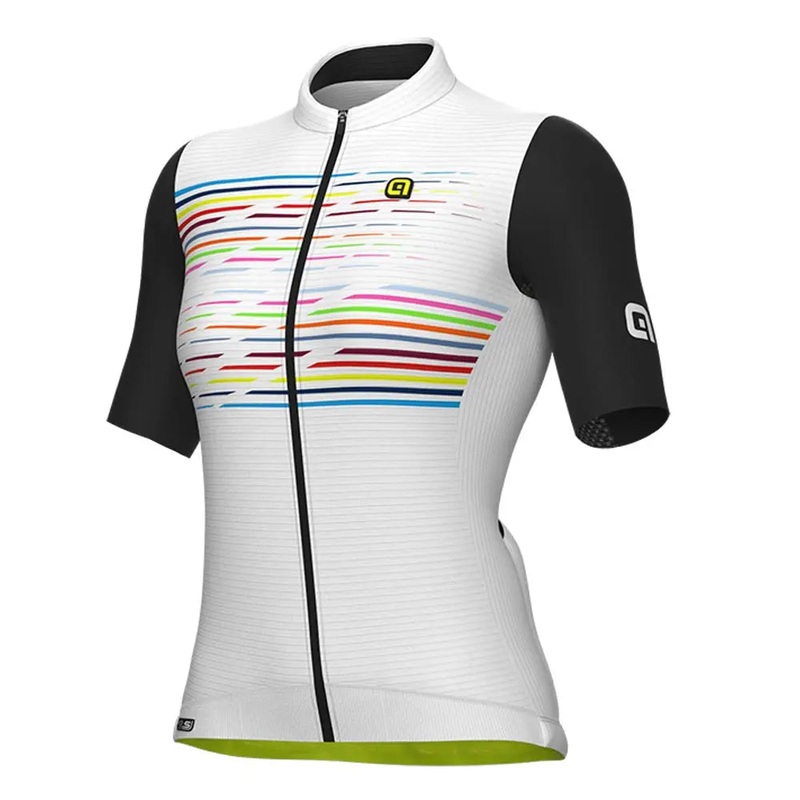 Ale Clothing Logo PR-S Ladies Short Sleeves Cycle Jersey White / Black