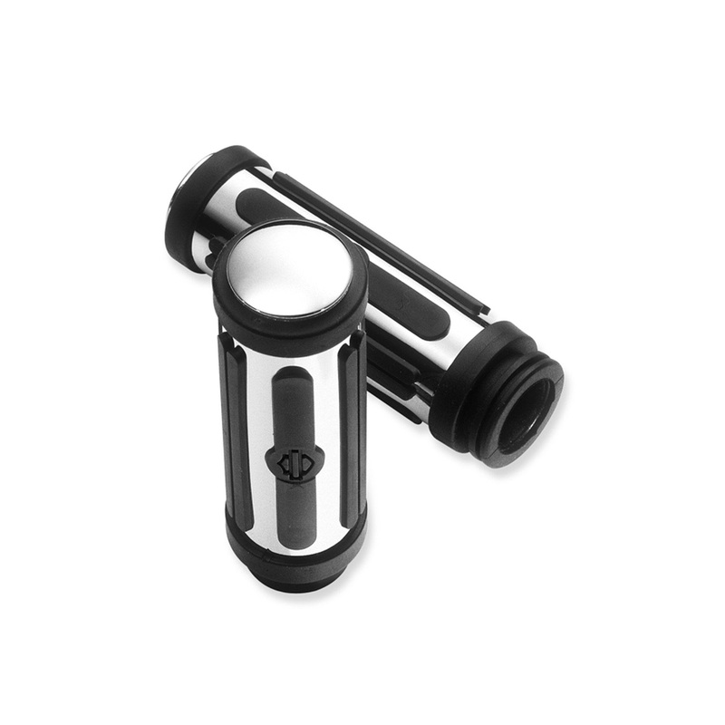 Harley Davidson 56263-96A Chrome and Rubber Hand Grips KIT-GRIPS,CHRM/RUBBER,1.66 DIA