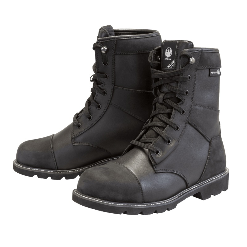 Merlin Bandit D3O Leather Waterproof Boots Black