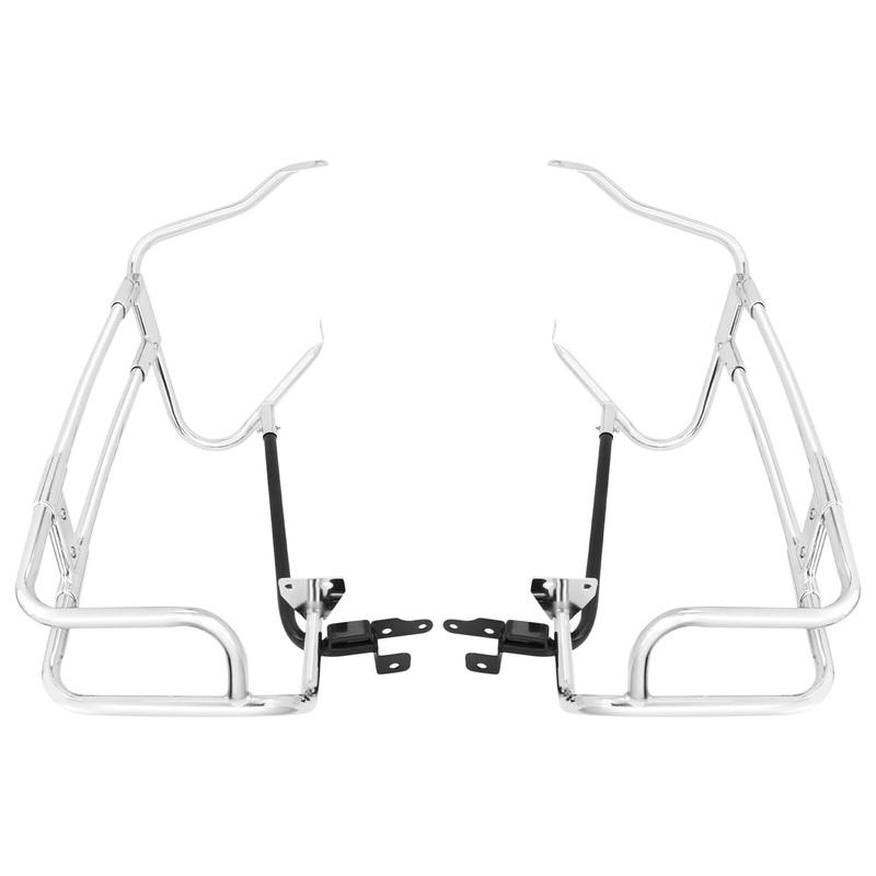 Rear Saddlebag Bracket w/ Support Bar Guard Rails for Harley Touring ’14-up | Mactions