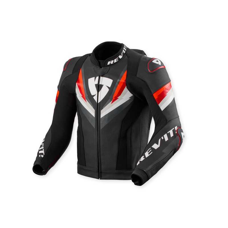 Revit Quantum 3 Pro Leather Jacket Black / Red