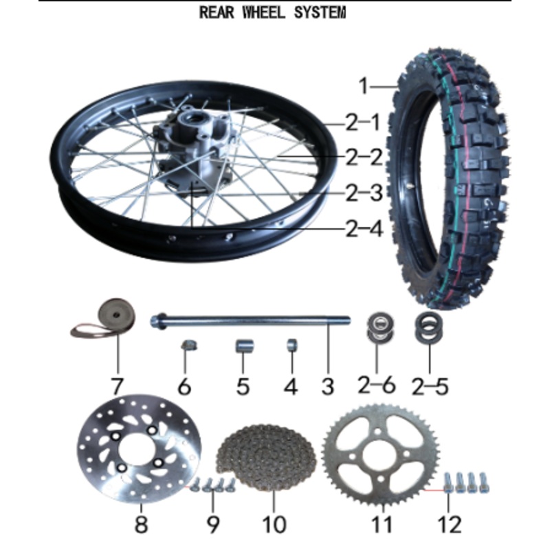 Spokes – 150DH Gas Dirt Bike