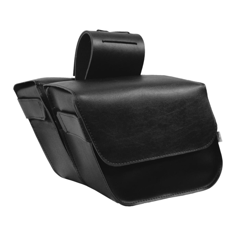 Willie & Max Raptor Throw Over Saddlebags Compact Slant Black – 12″ X 9″ X 5″
