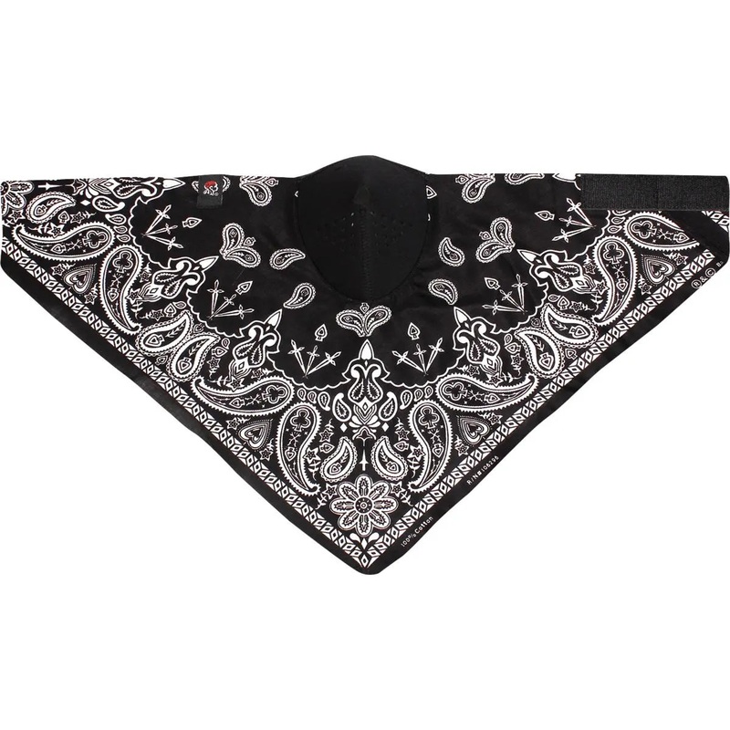 ZAN Headgear Neoprene Cotton Neodanna Black Paisley