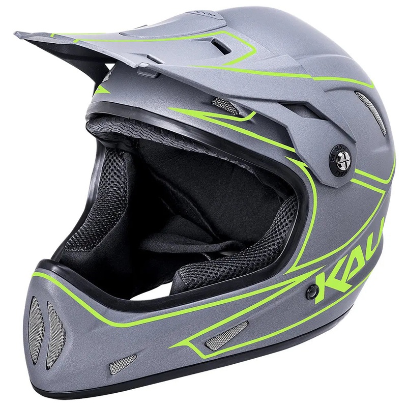Kali Alpine Rage Youth Cycle Helmet Matt Grey / Fluo Yellow