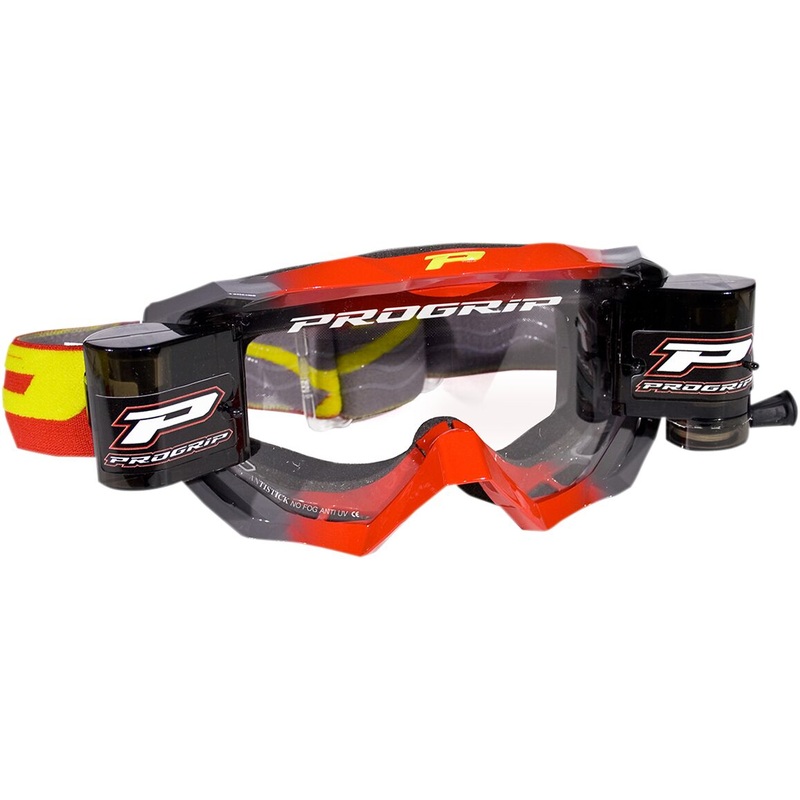 Pro Grip Venom Roll-Off Goggles Red / Grey