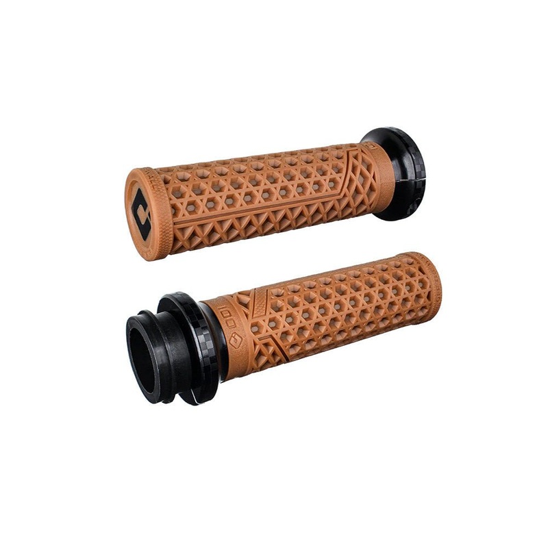 Vans Signature Lock-On Handgrips – Gum Rubber/Black Checker. Fits Indian Touring 2018up.