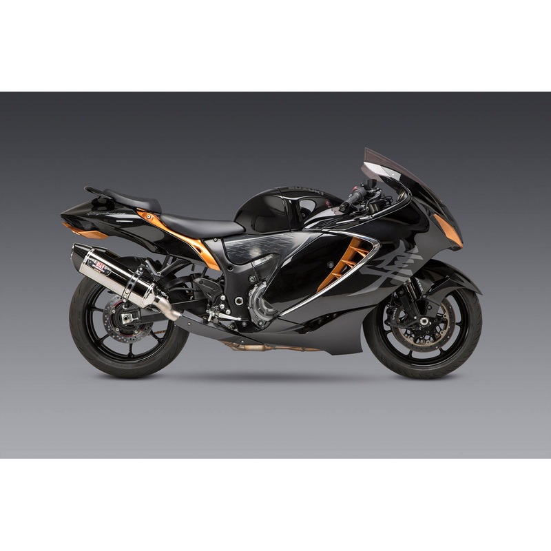 HAYABUSA 2022-25 Race R-77 Dual Stainless Slip-On Exhaust, w/ Stainless Mufflers