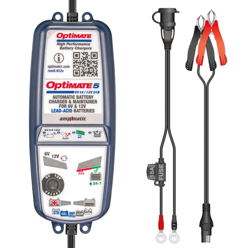 OptiMate 5 Select 6V + 12V Battery Charger