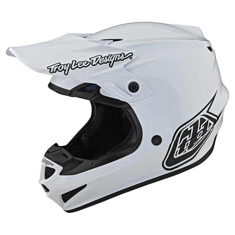 Troy Lee Designs – SE4 Mono White Polyacrylite Helmet