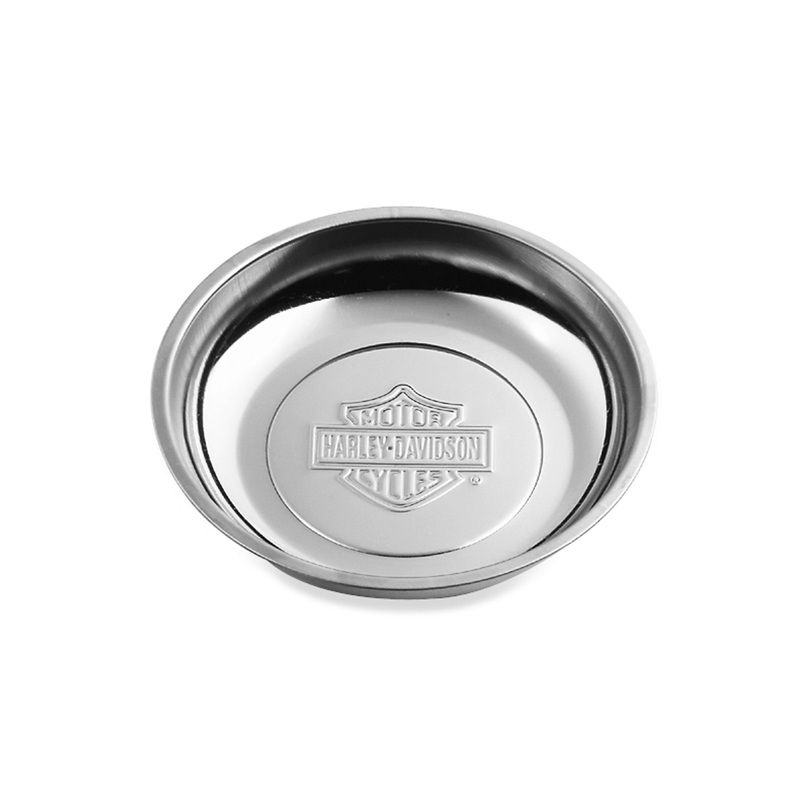 Harley Davidson 94793-01 Stainless Steel 6 in. Tray with Magnetic Base TRAY,MAGNETIC,6 IN,,PARTS/TOOL