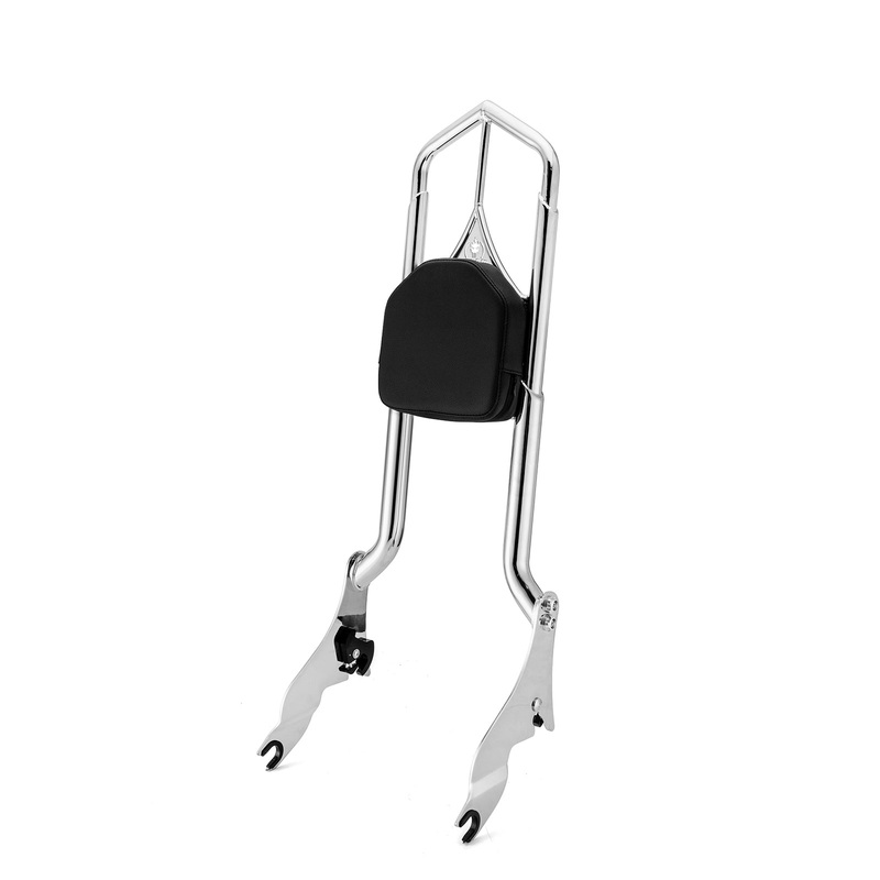 2009+ Harley Touring Road Glide Street Glide Solid Steel Throne Passenger Sissy Bar Backrest