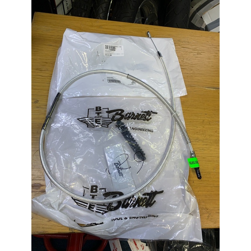 Harley-Davidson 5 speed Clutch Cable Barnett Braided 106-30-10005 62” chrome