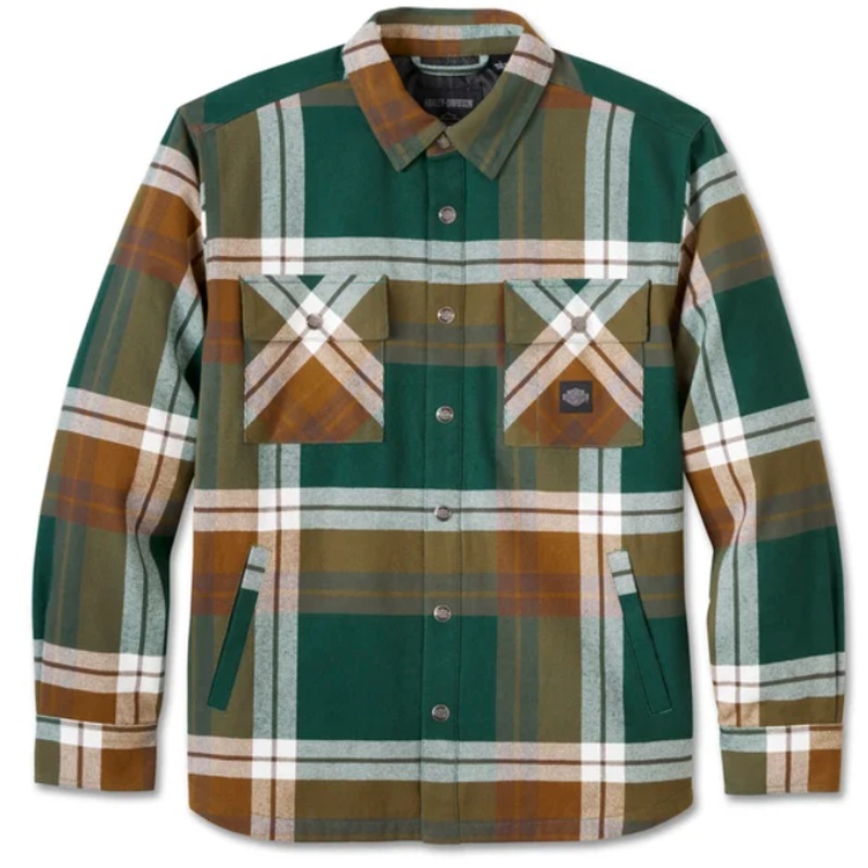 Harley-Davidson In Between The Line Shirt Jacket – Plaid – Java & Rainforest 96038-25VM