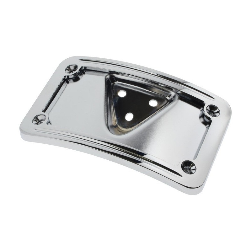 Laydown Curved Number Plate Frame with Mount – Chrome.