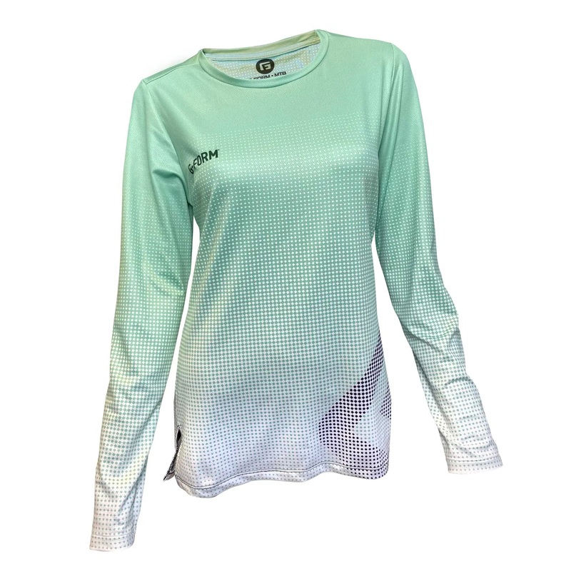 G-Form Fade Long Sleeves Ladies Cycle Jersey Mint / White