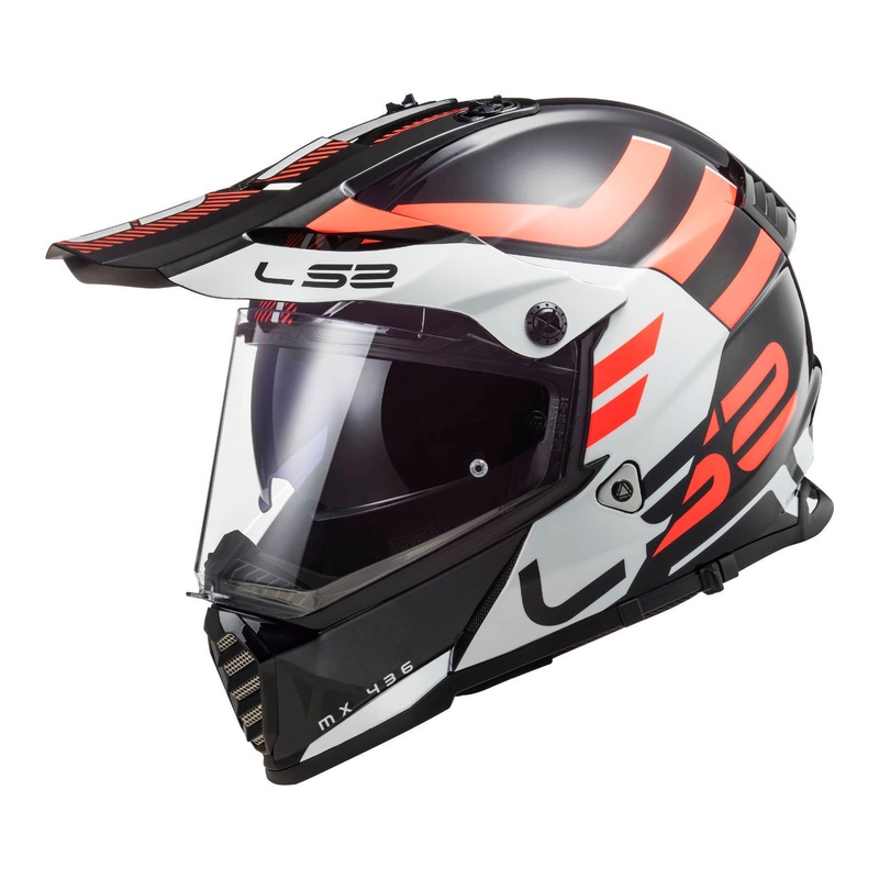 LS2 MX436 Pioneer Evo Adventurer Helmet – Black / White