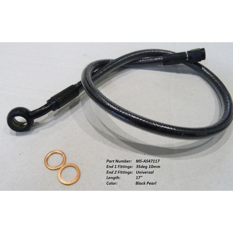 MS 17in. Upper Front Brake Line – Black Pearl.