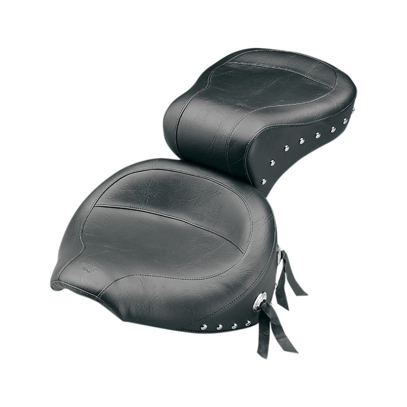 MUSTANG – Studded 2-Up Seat – Wide Studded Touring Seat – Softail ’84-’99