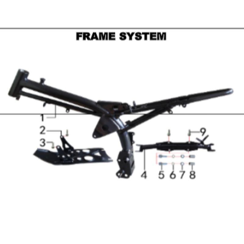 Straight Frame – DH110 & DH125 Gas Dirt Bike