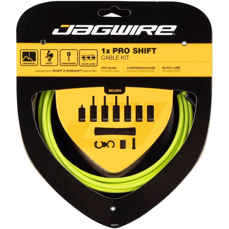 Jagwire 1x Pro Shift Cable Kit – Road/Mountain – SRAM/Shimano – Organic Green
