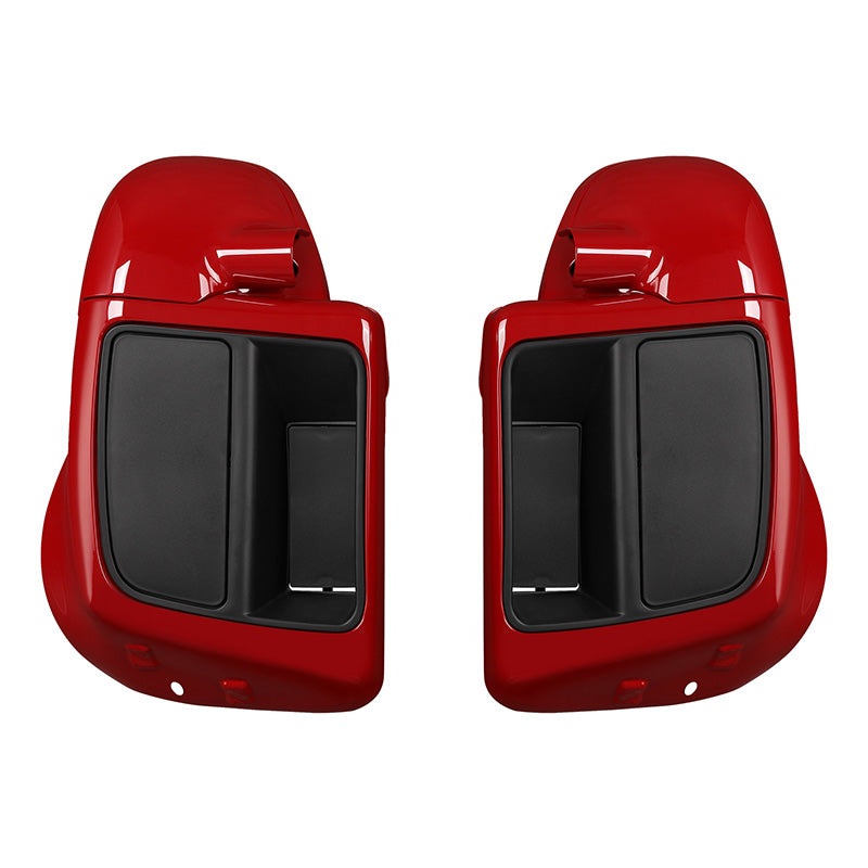 HR3 Billiard Red / Vivid Black Vented Lower Fairing Kit With 6.5″ Speaker Pods For Harley Touring models 2014-2024