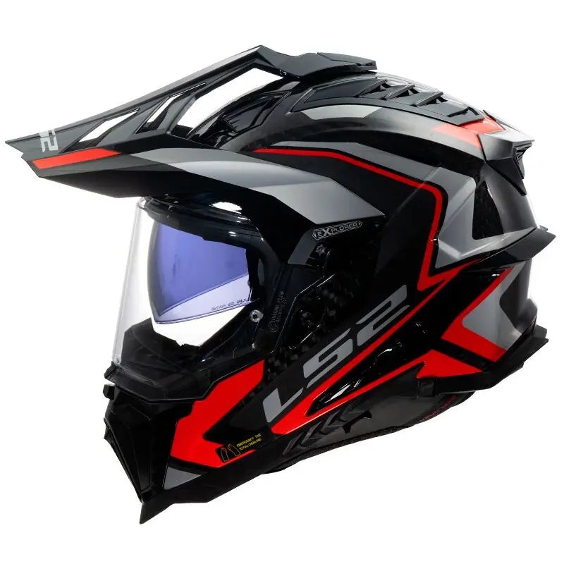 LS2 MX701 Explorer Carbon Frontier 2 Adventure Red