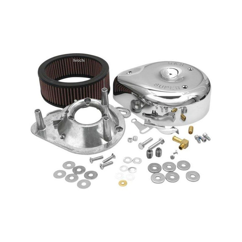 S&S Teardrop Air Cleaner Kit For S&S Super E & G Carburetors. Fits Twin Cam 1999-2006.