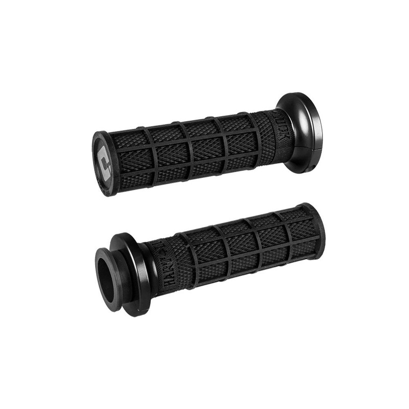 Hart-Luck Full Waffle Lock-On Handgrips- Black. Fits Indian Touring 2018up.
