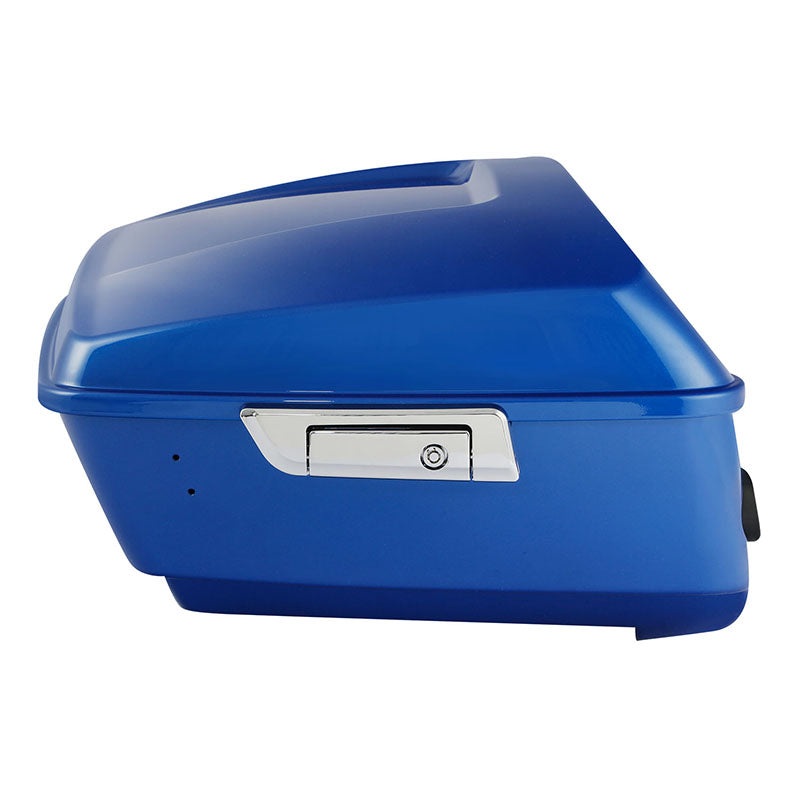 HR3 Electric Blue King Size Tour Pack Luggage with Speaker Cut Outs For 14-24 Harley Touring