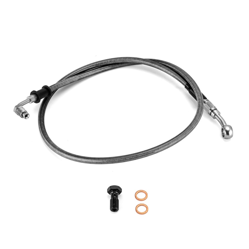 2018-2024 Harley Softail Fat Boy 114 / Softail Breakout 32″ Extended Length ABS Upper Hydraulic Front Brake Line Kit for 12″-14″ Handlebar