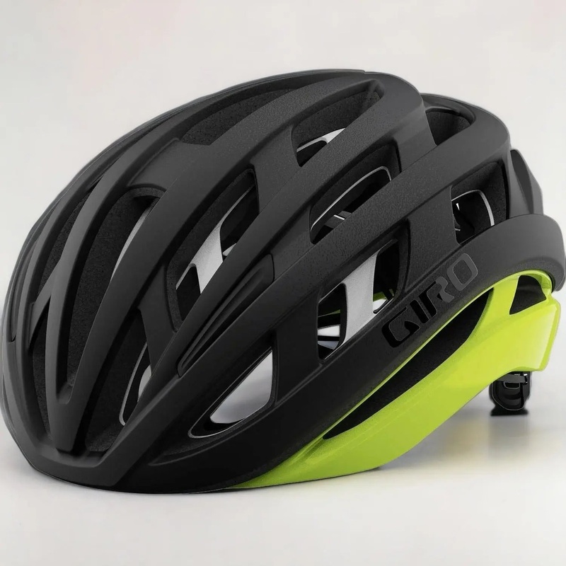Giro Helios Spherical Road Helmet Matt Black / Highlight Yellow