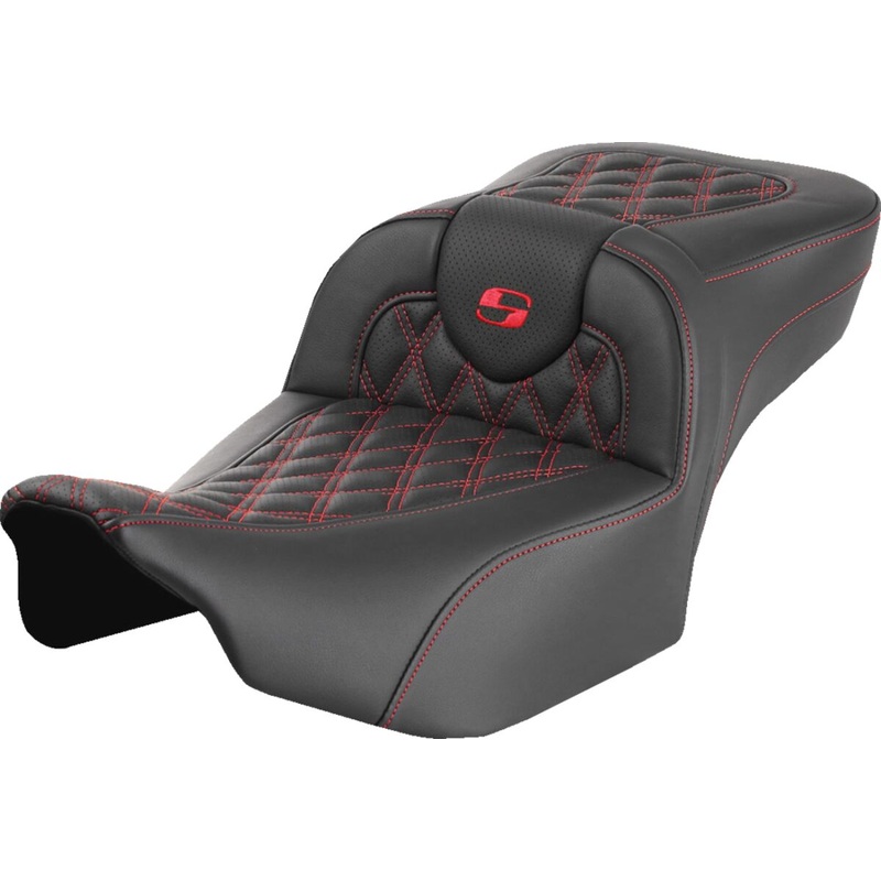Roadsofa LS Extended Reach Seat, Red Stitch – 23+ Touring