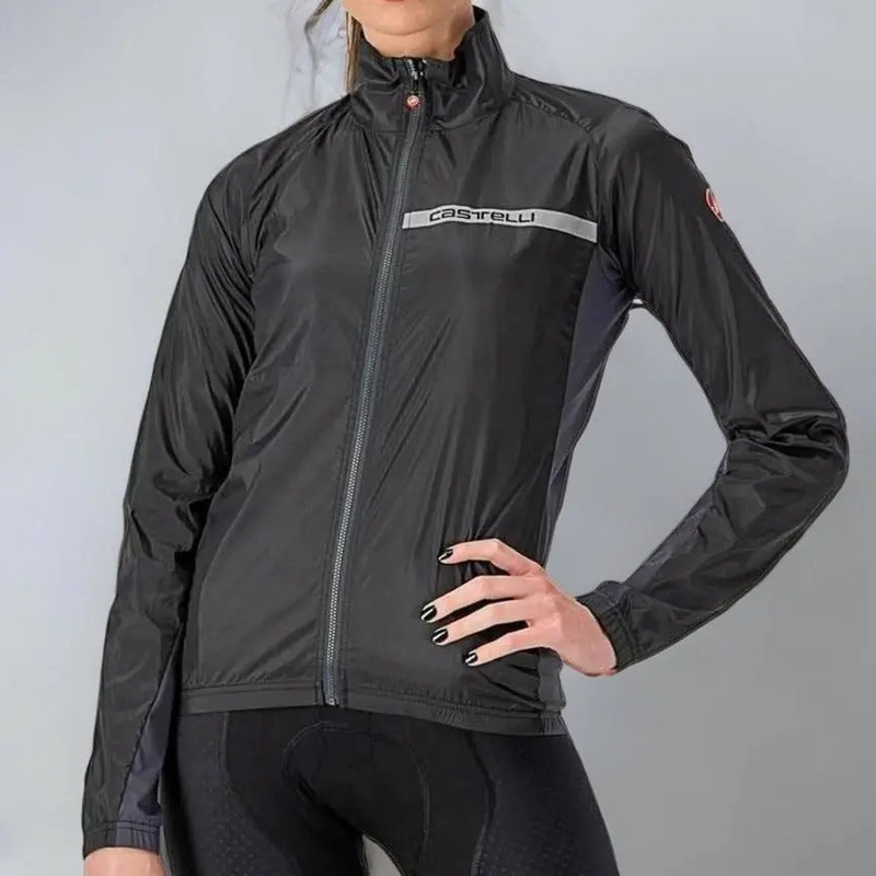 Castelli Squadra Stretch Ladies Jacket Light Black / Dark Grey