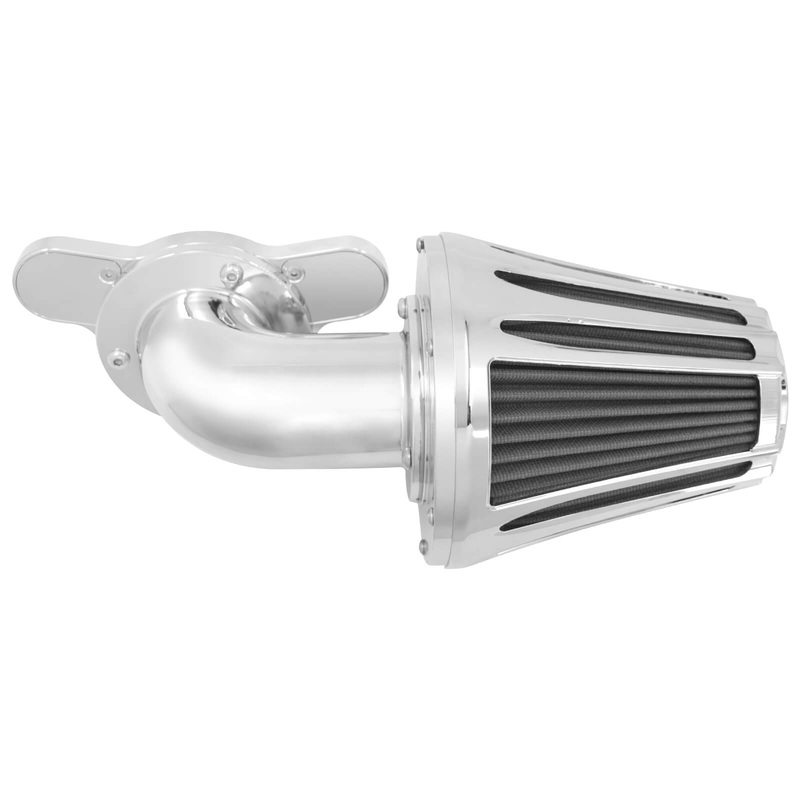 Chrome Cone Air Cleaner Gray Intake Filter For Harley Sportster 883 1200 48 72 ’04-’22