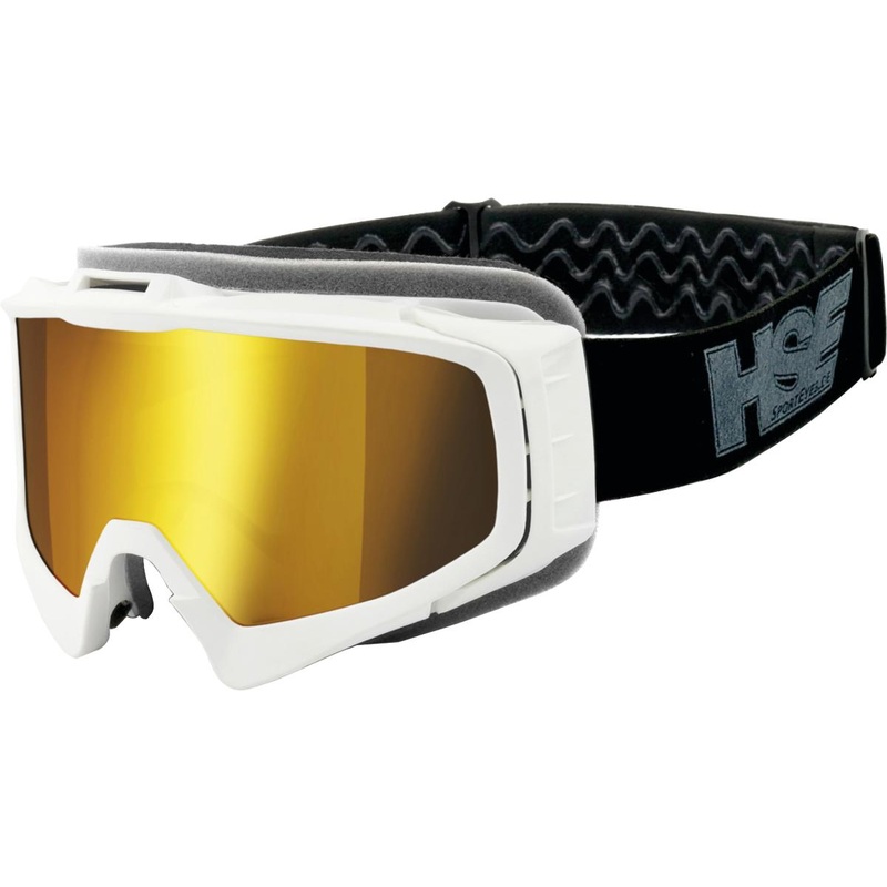 HSE SportEyes MX Glasses White / Gold Lens