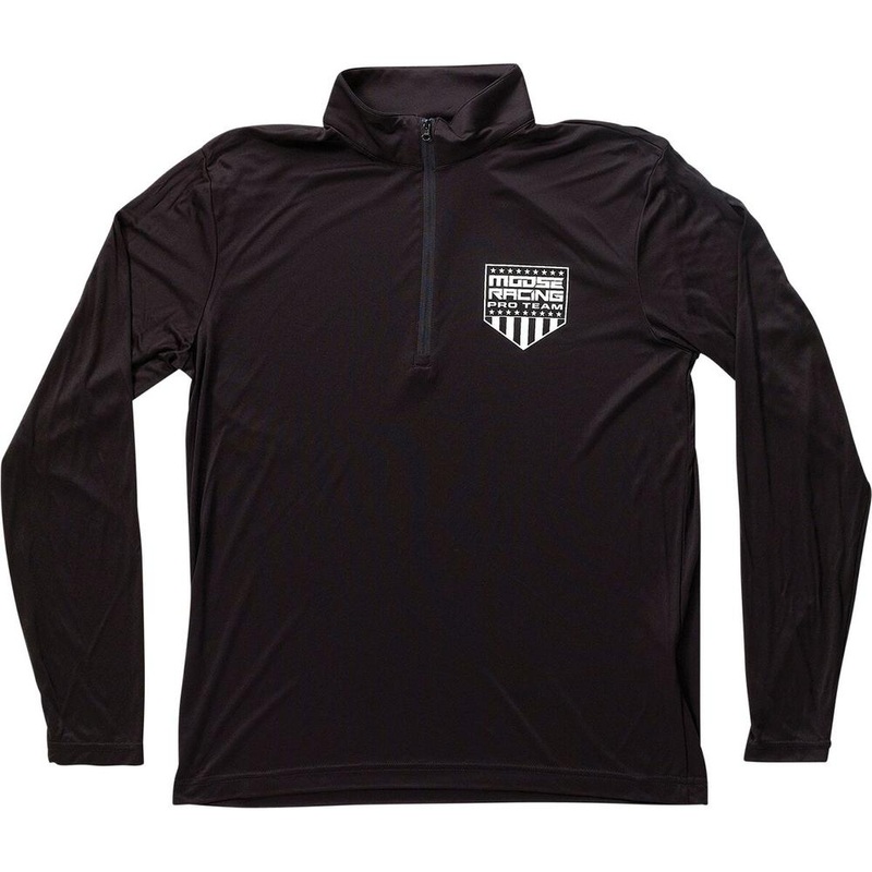 Moose Racing Pro Team Quarter Zip 1/4 Pullover Black