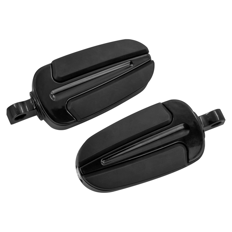 Universal Footpegs 10mm Slipstream Male Mount Footrests Harley ’84-’25| Mactions