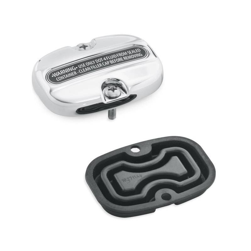 Harley Davidson 46463-08 Chrome Rear Master Cylinder Cover KIT-COVER,RR,MSTR CYL,CHRM/FLT