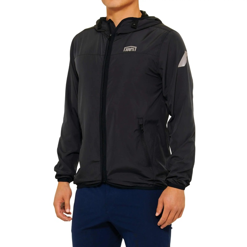 100% Klutch Windbreaker Jacket Black