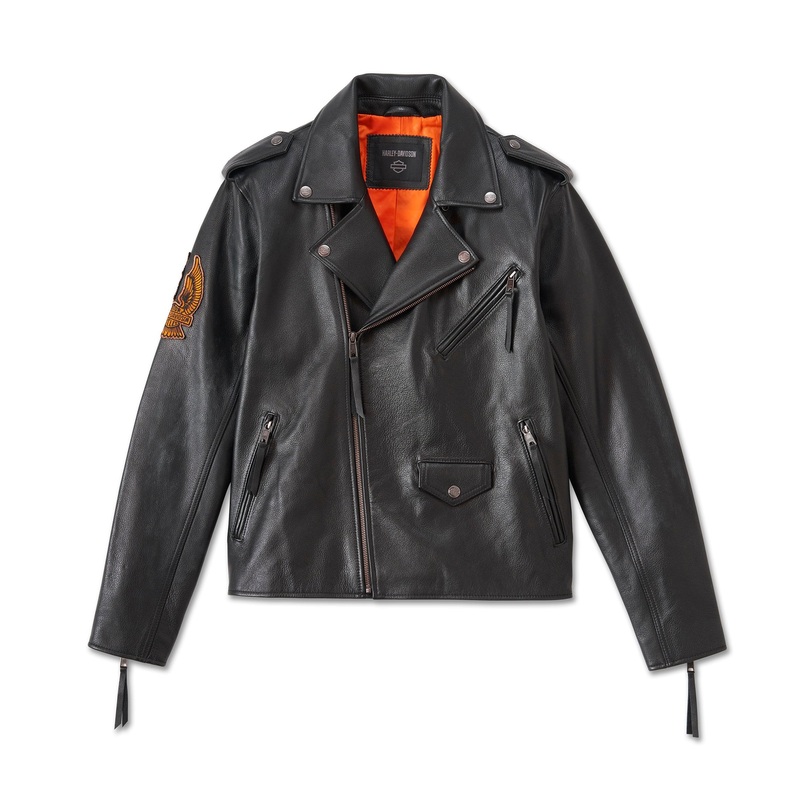 Genuine Harley-Davidson Men’s Burning Eagle Leather Jacket 97030-24VM