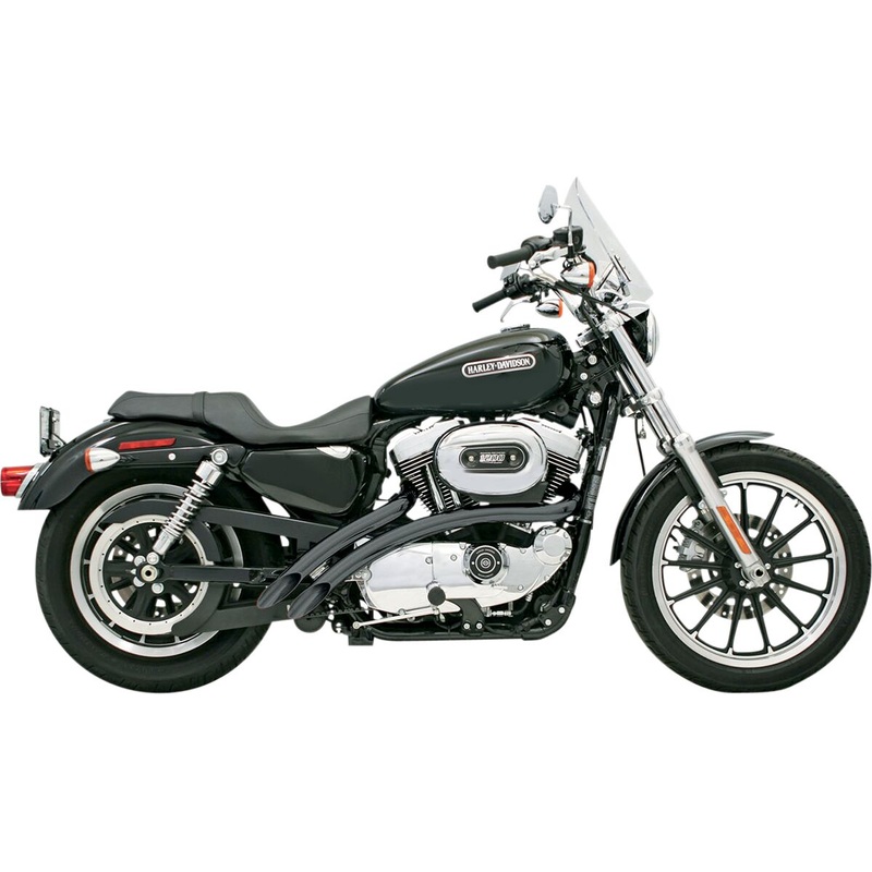 Radial Sweepers Exhaust System, Black – 07-13 Sportster